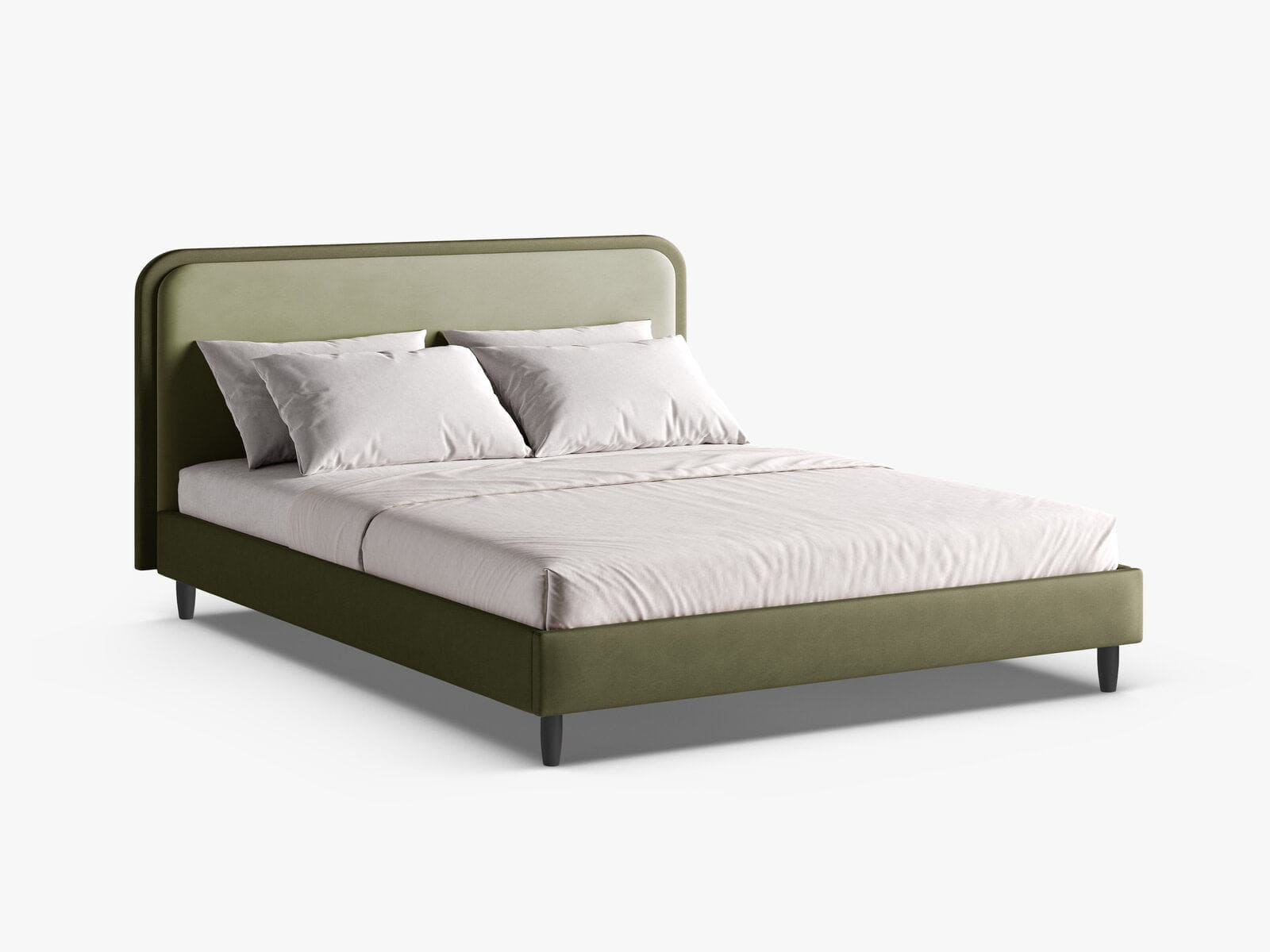 Velvet (Ma2243) / Vegan leather (Veg37) / Green / Moss green